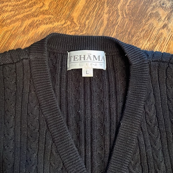 Vintage Tehama Clint 100% Cotton Cable Knit Vest - Picture 2 of 4